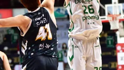 강상재 상무 제대 후 좋은 경기력으로 DB에 큰 보탬이 되고 있다.