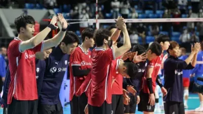 8년 만에 AVC 컵 우승 노리는 남자 배구팀 1차전 홍콩 제압