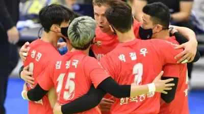 남자 배구 한국전력 코로나 확진 속 삼성화재 제압