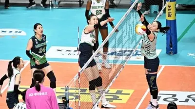 다시 살아나는 여자배구 현대건설 우승 아직 포기 못해