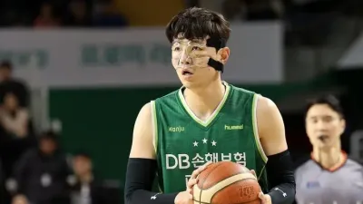 프로농구 원주 DB 주장 강상재, 코뼈 부상에도 팀 리더십 발휘