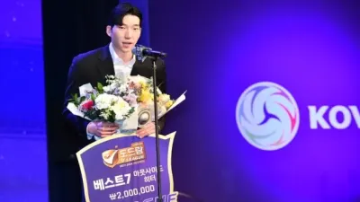 허수봉, BEST7 남자부 부문 아웃사이드 히터상 수상 및 다짐