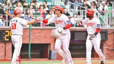 SSG 랜더스의 한유섬, '괴상한 힘' 발휘로 홈런 리더로 도약