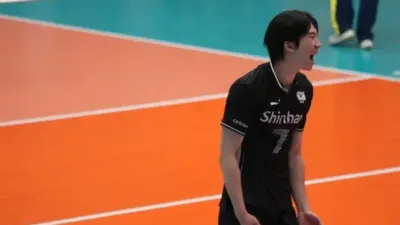 허수봉, 브라질전 맹활약으로 한국 남자배구 승리 견인