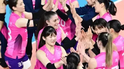 돌아온 ‘삼산 복숭아’ 피치…흥국생명 철벽 블로킹, 봄 향해 다시 선다
