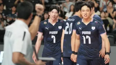 허수봉 복귀전 13점…아시아선수권 향해 감각 끌어올린다