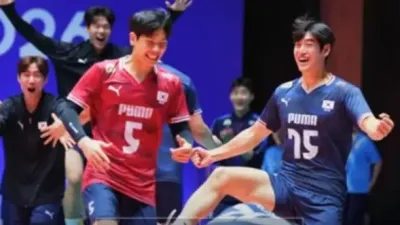 벼랑 끝에서 뒤집었다…한국 남자배구, 대만 혈투 끝 4강 확정