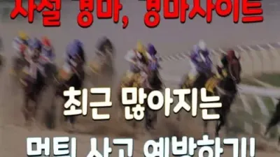 사설 경마, 경마사이트 최근 많아지는 먹튀 사고 예방하기!