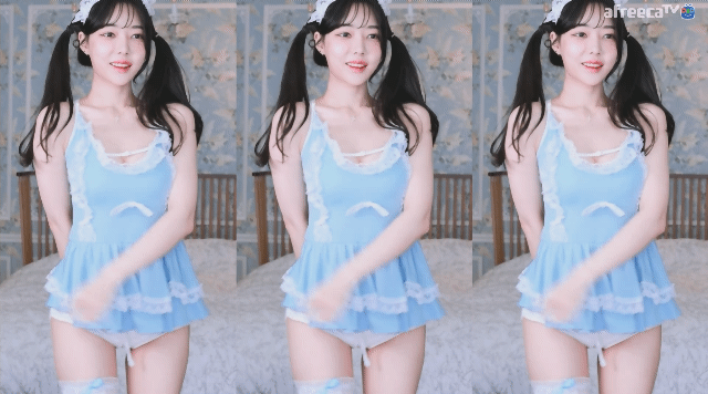 아프리카 섹시 여캠 아윤 메이드복 섹시댄스