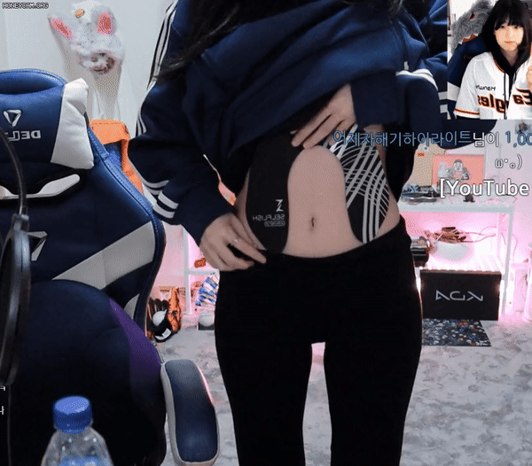 뱃살 다이어트 테스트하는 bj박잔디