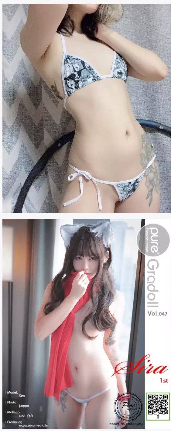 뽀얀 속살이 매력적인 그라비아 모델