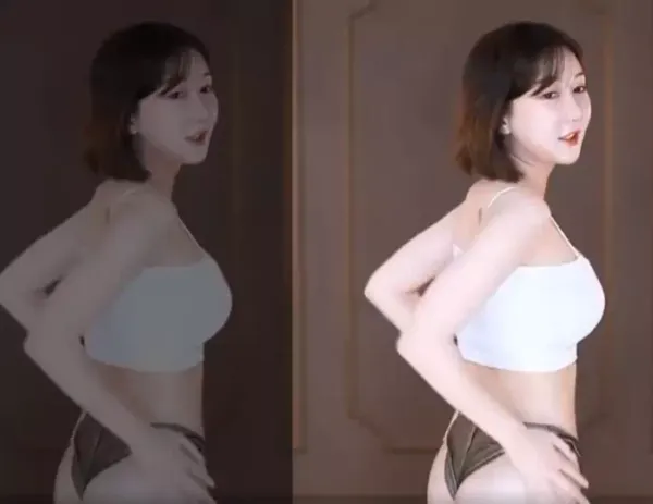 엉덩이에 오일 듬뿍 바르는 여캠